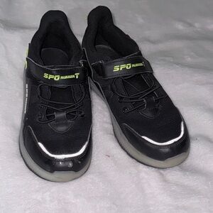 Kids Black and Silver Sneakers